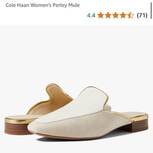 New In Box Cole Haan perley mule sesame color